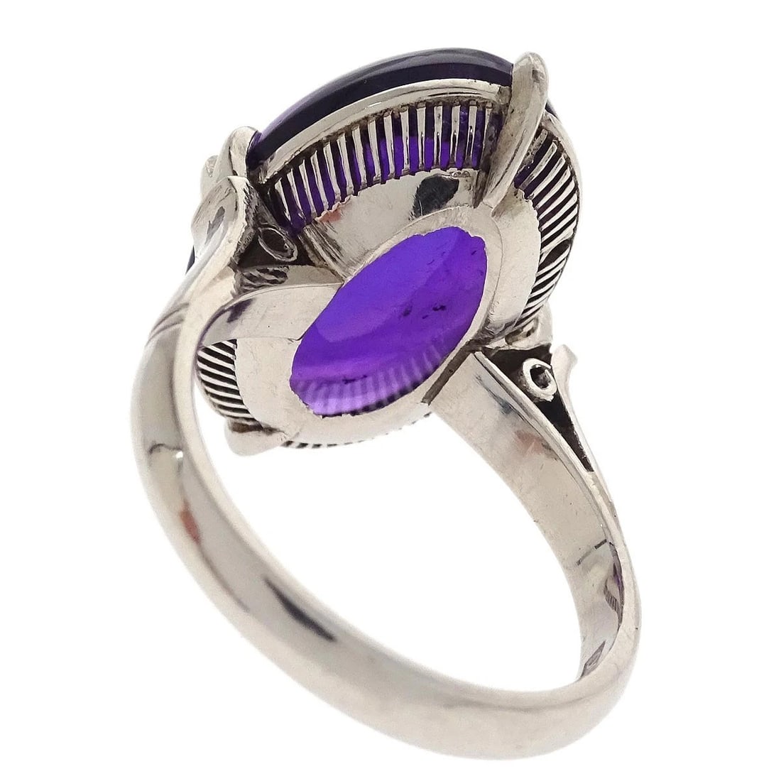 RING SILVER AMETHYST - 3