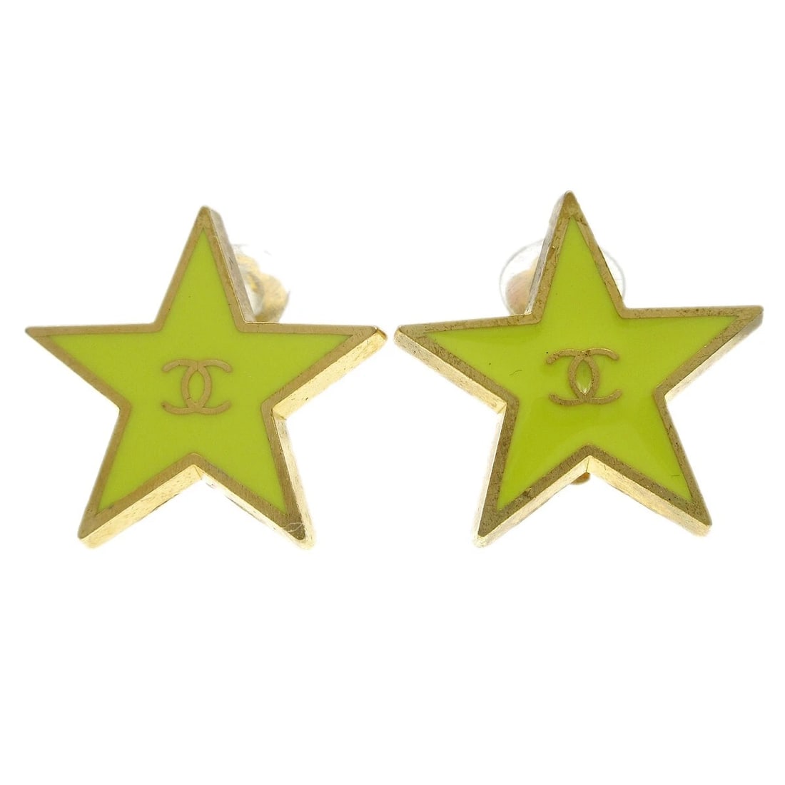 CHANEL STAR EARRINGS CLIP-ON YELLOW: Chanel Star Earrings Clip-On Yellow Brand: CHANEL Type: Earrings Material: Gold-plated Color: Yellow Size: W 2.4 x H 2.4 cm Accessories: None Accessories Notice: When purchasing pre-owned