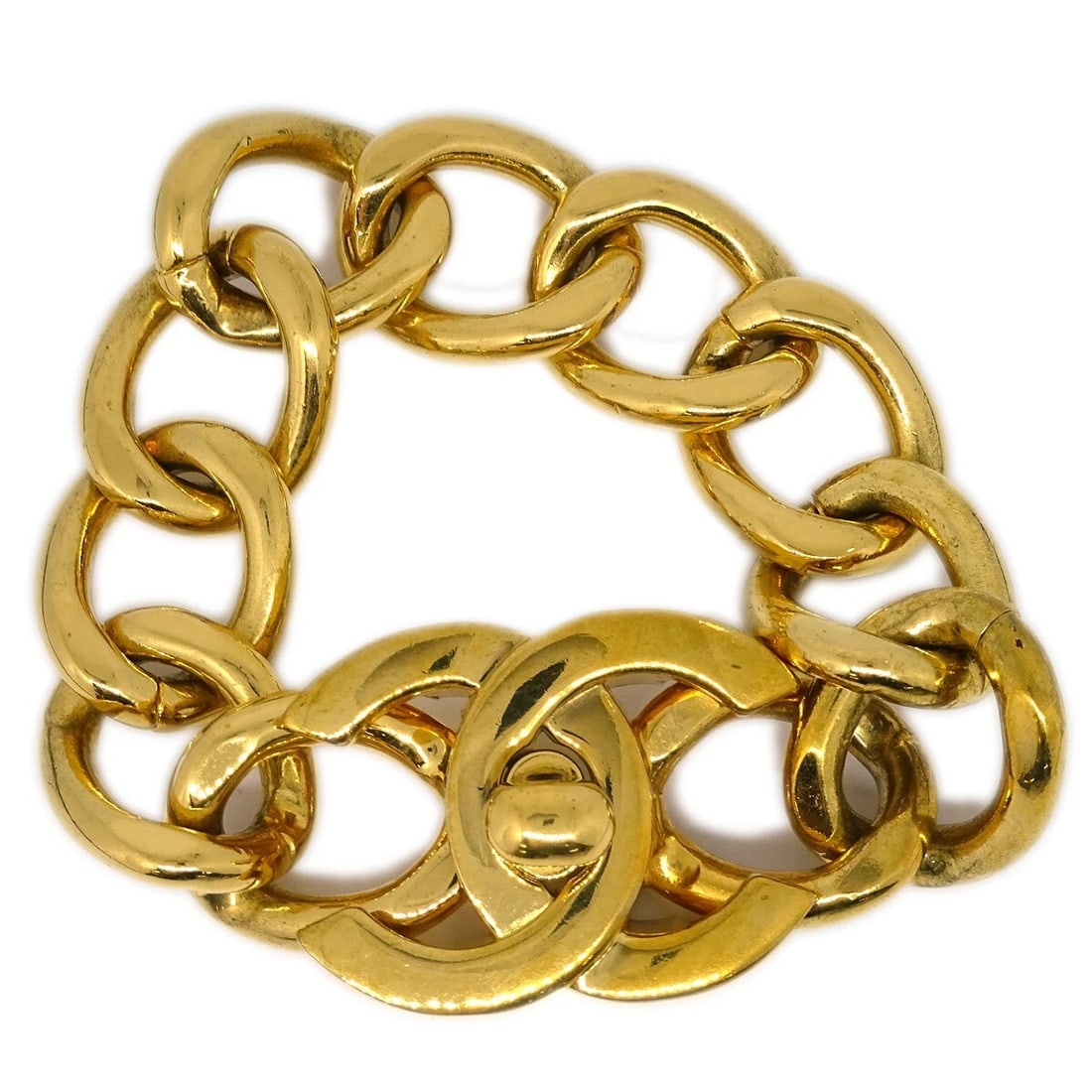 CHANEL TURNLOCK BRACELET GOLD: Chanel Turnlock Bracelet Gold Brand: CHANEL Type: Bracelet Material: Gold plated Color: Gold Size: Length : 17.0 cm Top : W 3.7 x H 2.7 cm Accessories: None Accessories Notice: When
