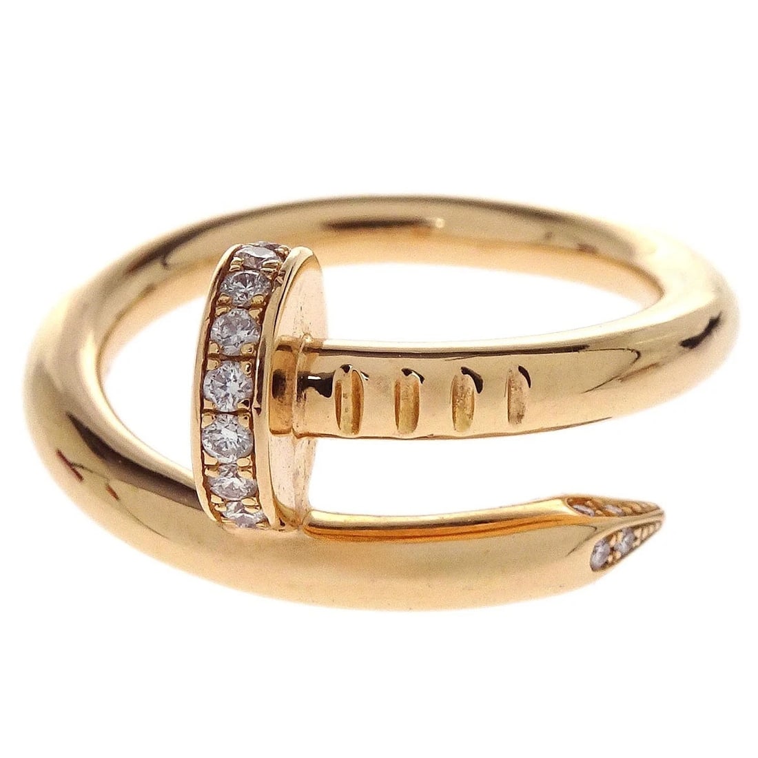CARTIER JUSTE UN CLOU RING AU750 DIAMOND GOLD (1 of 2)