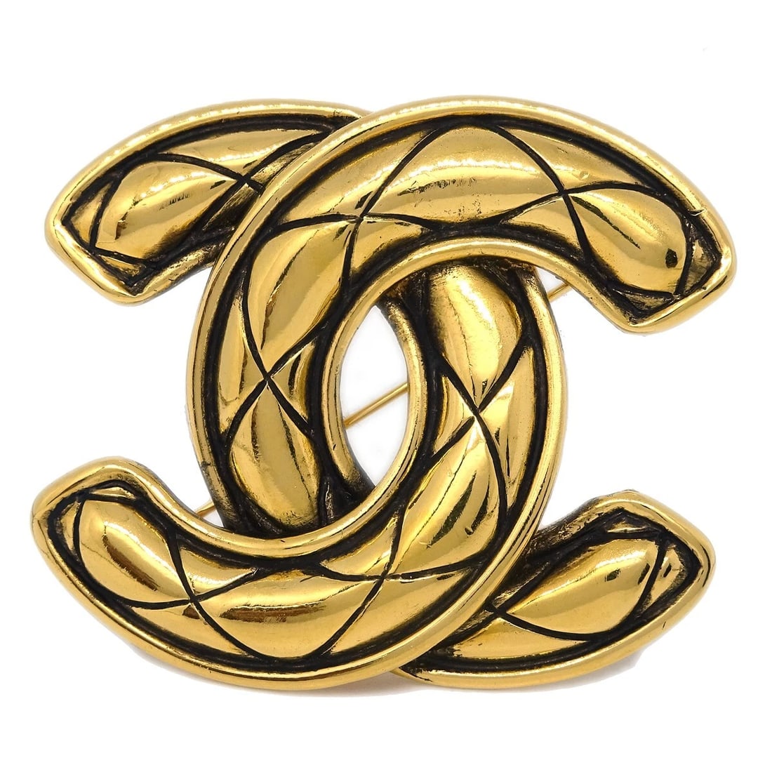 CHANEL CC BROOCH PIN GOLD: Chanel CC Brooch Pin Gold Brand: CHANEL Type: Brooch Material: Gold-plated Color: Gold Size: W 5.8 x H 4.9 cm Accessories: None Accessories Notice: When purchasing pre-owned goods, please