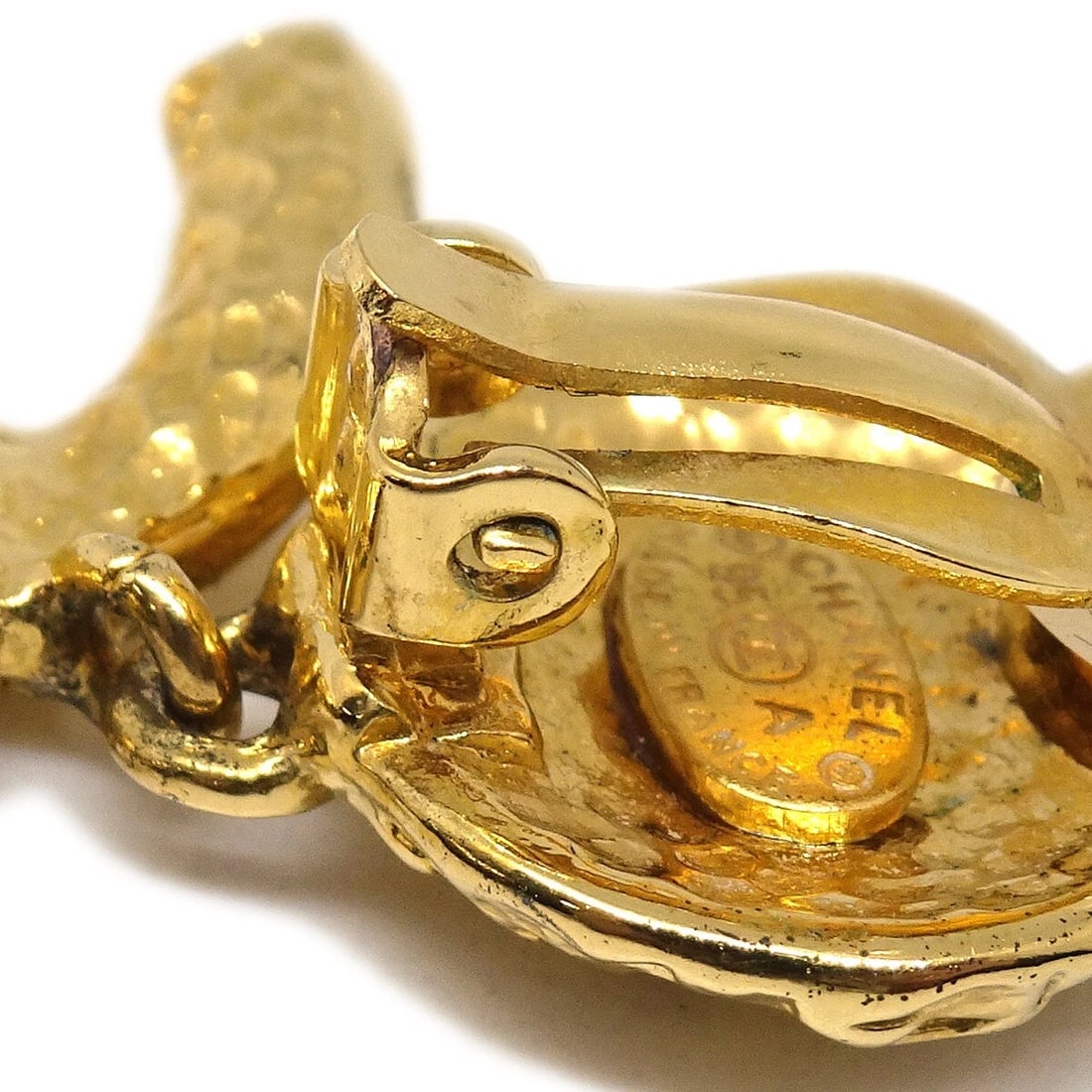 CHANEL CC DANGLE EARRINGS CLIP-ON - 3