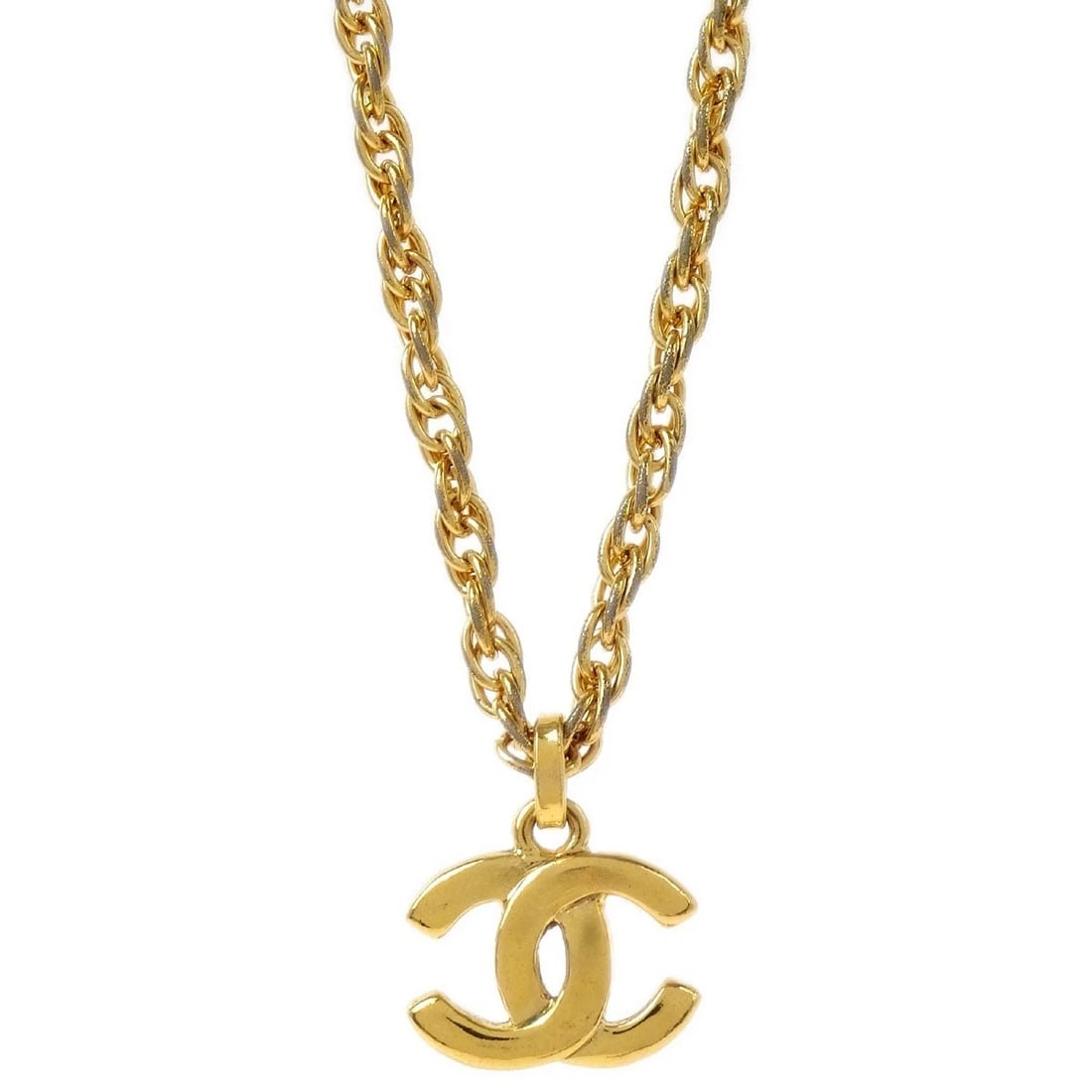 CHANEL GOLD CC CHAIN PENDANT NECKLACE (1 of 3)