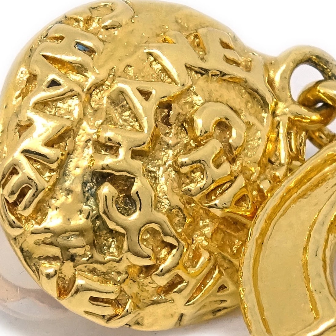 CHANEL GOLD DANGLE EARRINGS - 2