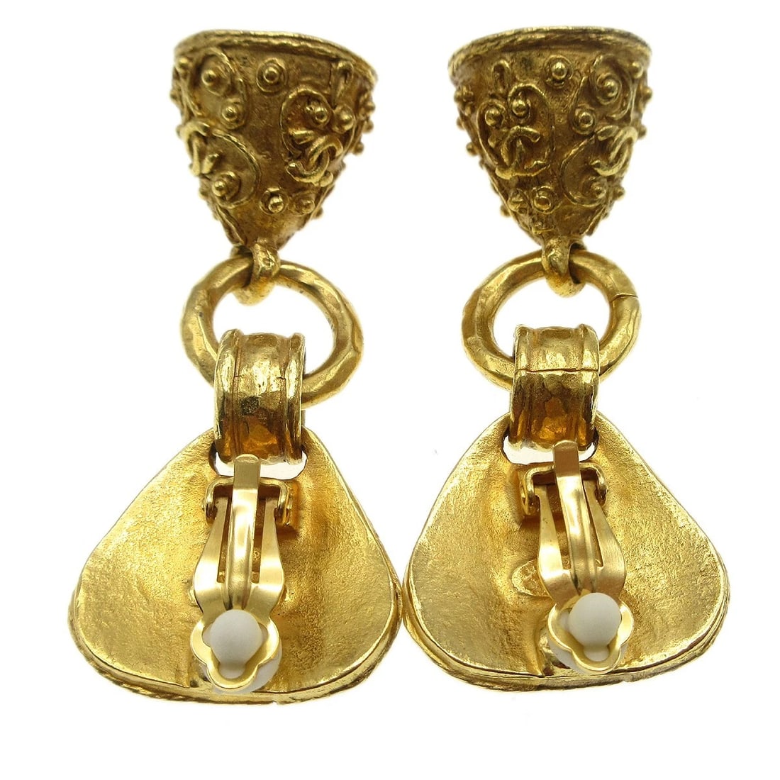 CHANEL BELL DANGLE EARRINGS - 2