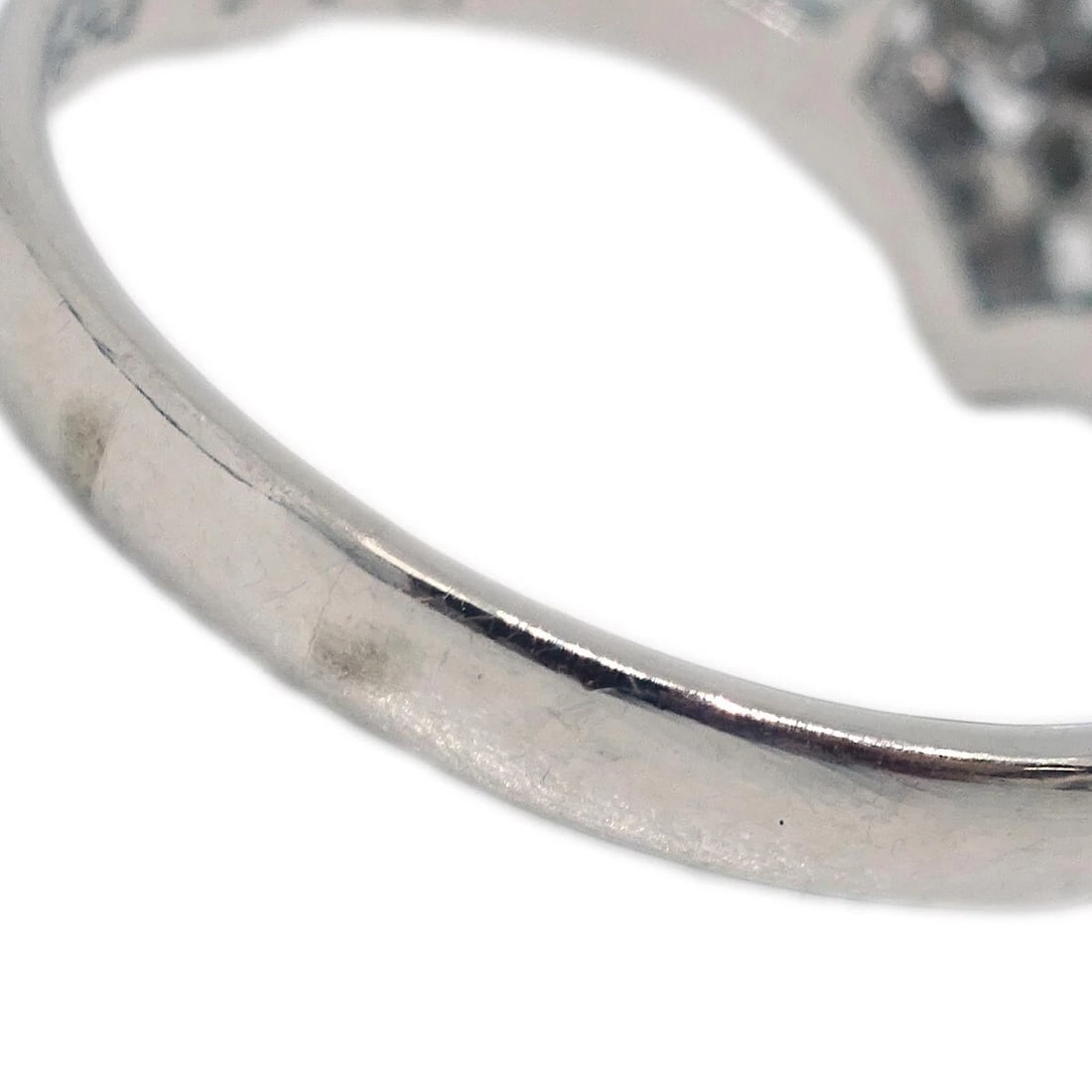 RING PT900 DIAMOND SILVER - 2