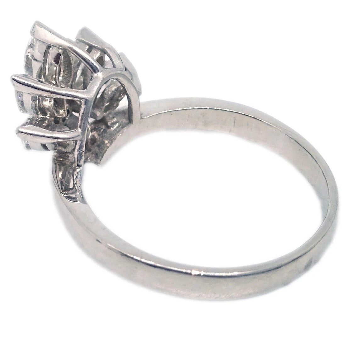RING PT900 DIAMOND SILVER - 3