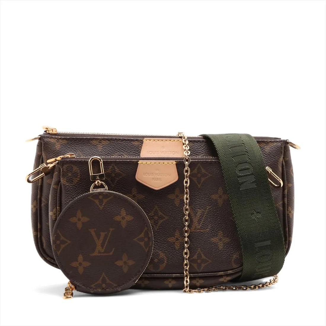 LOUIS VUITTON MONOGRAM MULTI POCHETTE ACCESSOIRES: Louis Vuitton Monogram Multi Pochette Accessoires Brand: Louis Vuitton Type: Shoulder bag Material: None Color: Brown Size: Height:5.5inch Length:9.4inch Depth:1.6inch Handle height:9.1inch Should