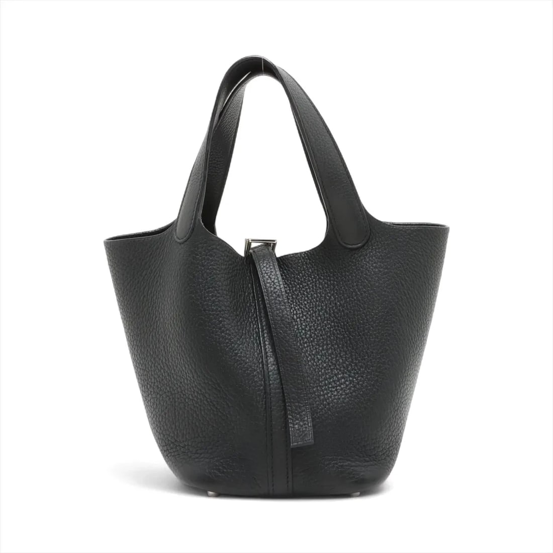 HERMÈS PICOTIN 18 PM TAURILLON CLEMENCE BLACK: Hermès Picotin 18 PM Taurillon Clemence Black Brand: Hermès Type: Hand bag Material: Taurillon Clemence Color: Black Size: Height:7.3inch Length:7.1inch Depth:5.1inch Handle height:5.3inch Acce