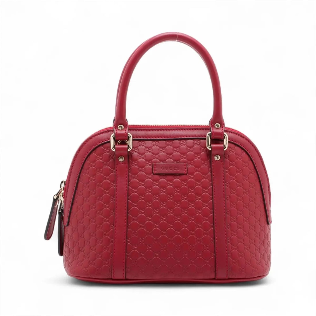 GUCCI GUCCISSIMA LEATHER 2 WAY HANDBAG RED (1 of 6)