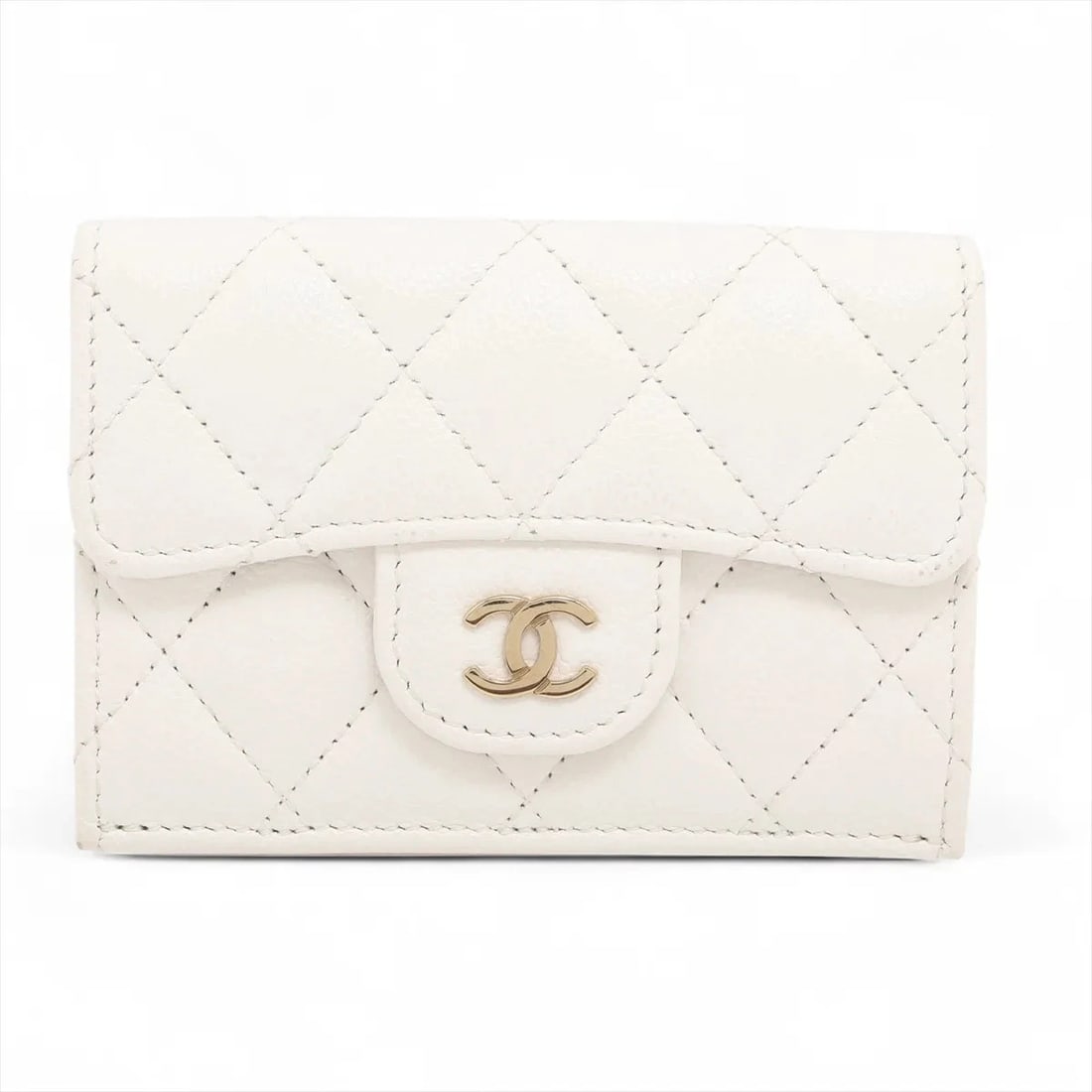 CHANEL MATELASSE CAVIAR SKIN COMPACT WALLET (1 of 2)
