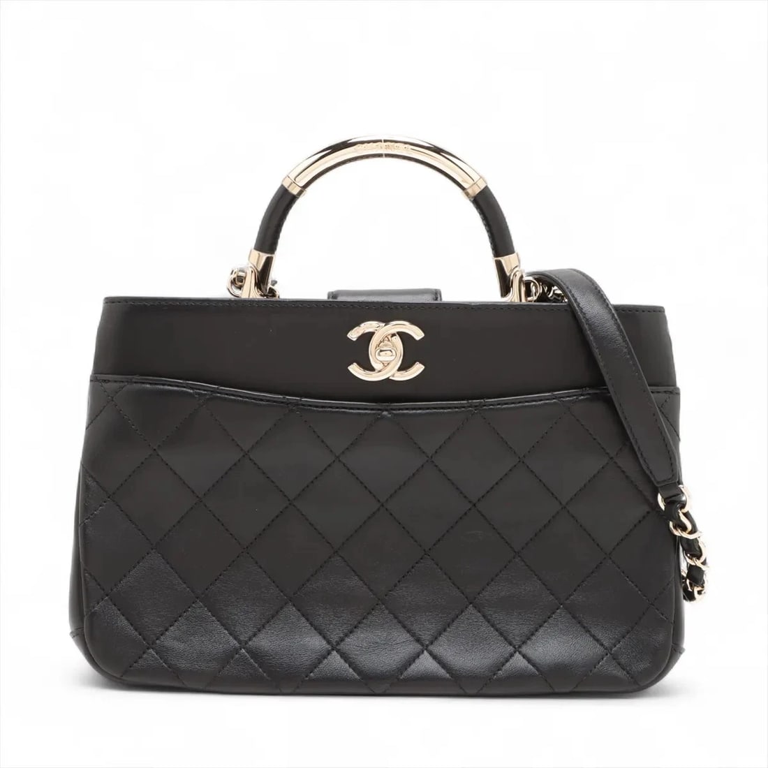 CHANEL MATELASSE LAMBSKIN 2 WAY HANDBAG (1 of 7)