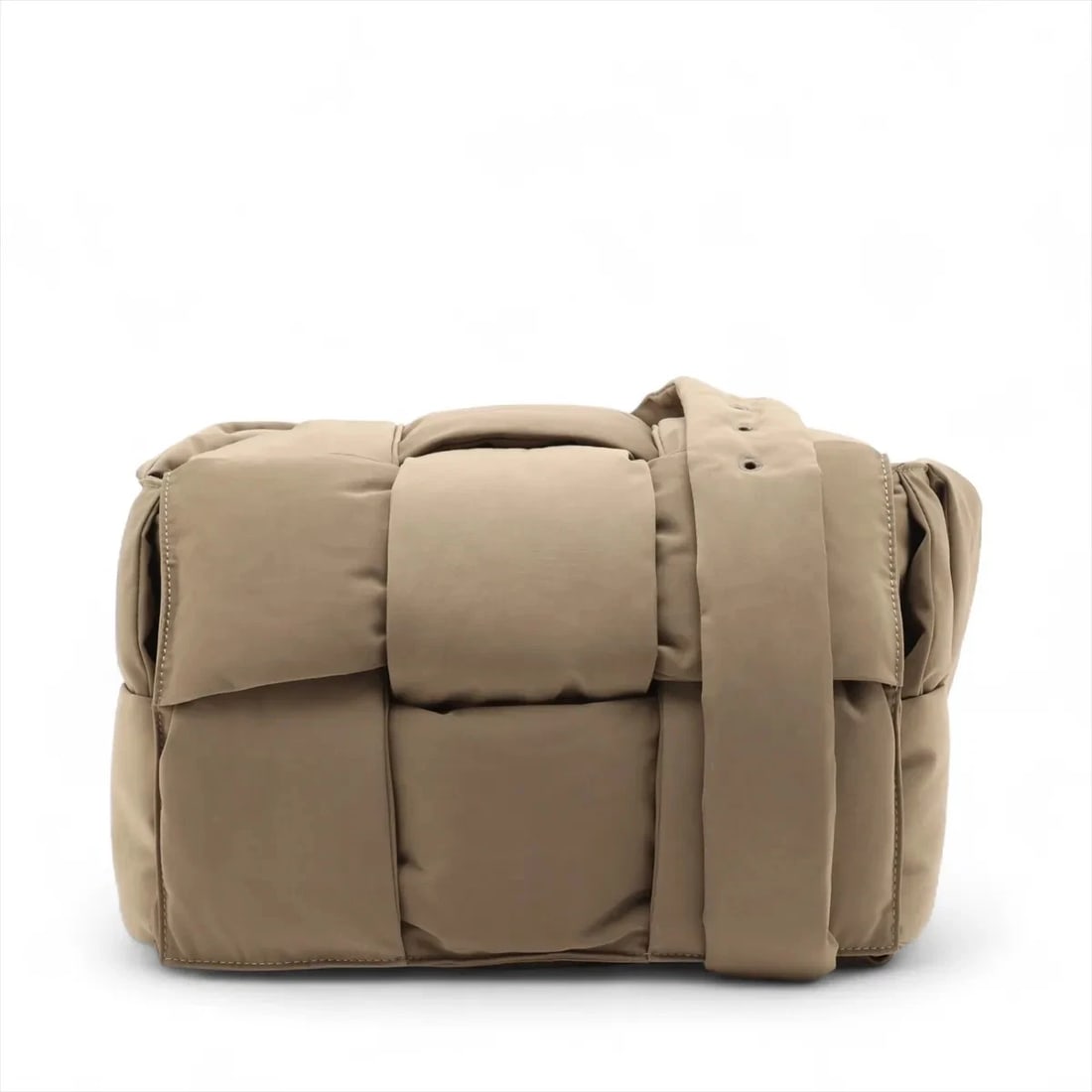 BOTTEGA VENETA MAXI INTRECCIATO CASSETTE NYLON SHOULDER BAG (1 of 8)