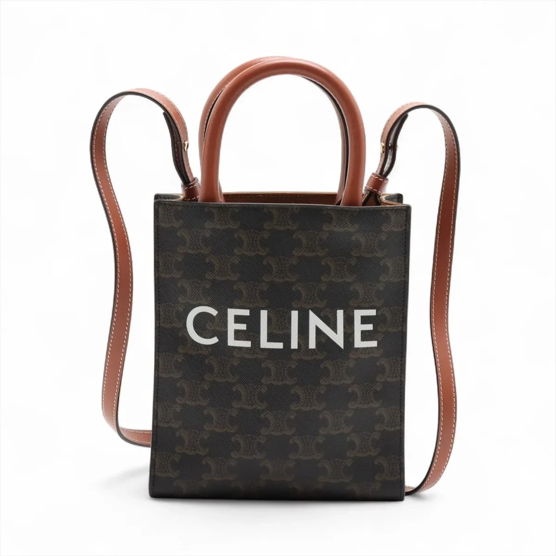 CELINE MINI VERTICAL HIPPOPOTAMUS PVCX LEATHER 2 WAY HANDBAG (1 of 8)