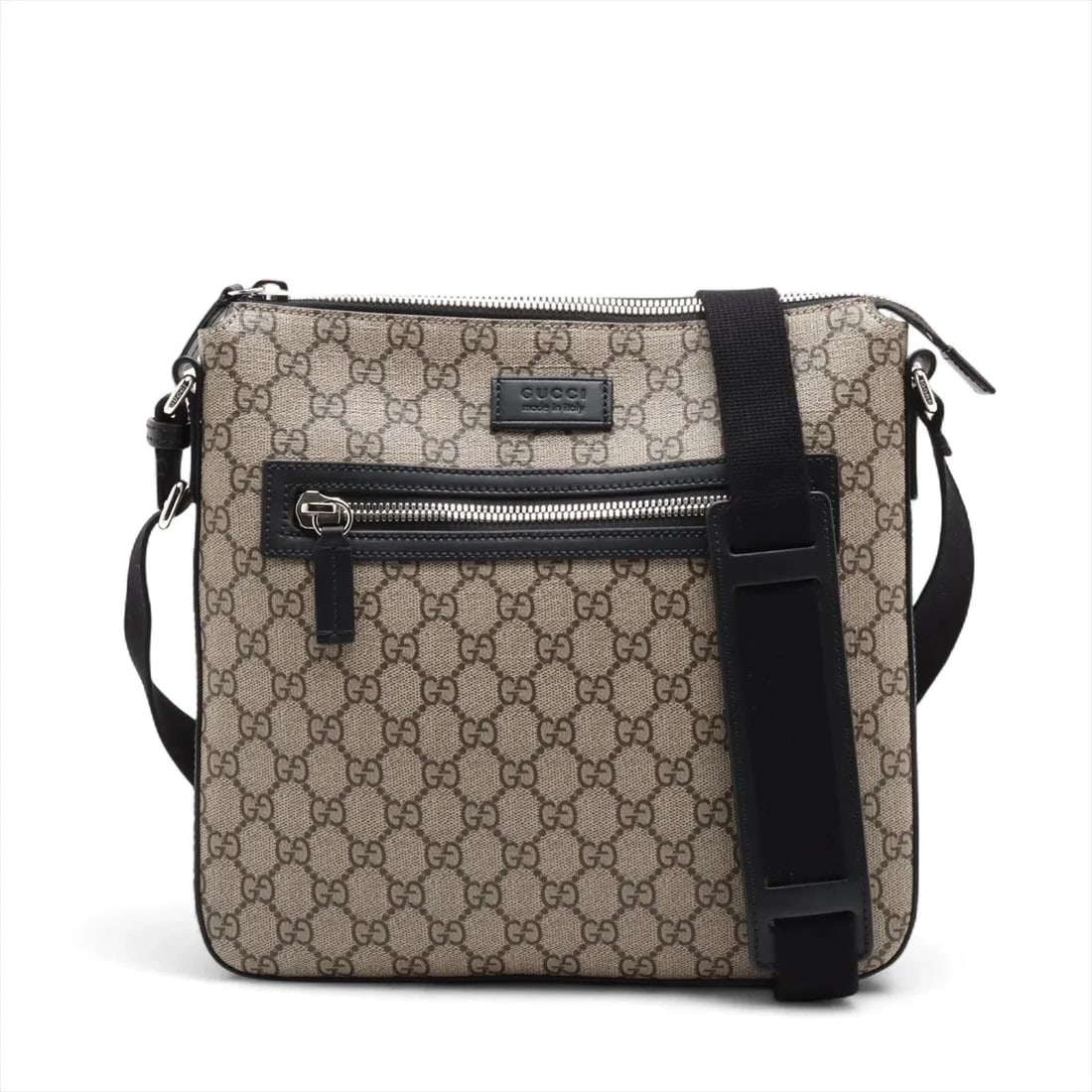 GUCCI GG CANVAS CANVAS X LEATHER SHOULDER BAG (1 of 6)