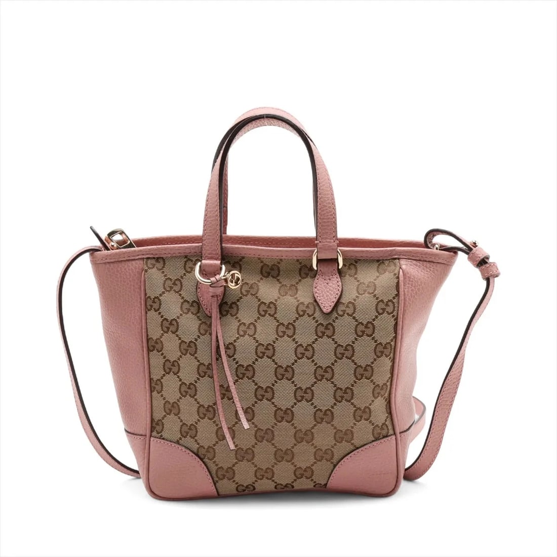 GUCCI GG CANVAS CANVAS X LEATHER 2 WAY HANDBAG (1 of 7)
