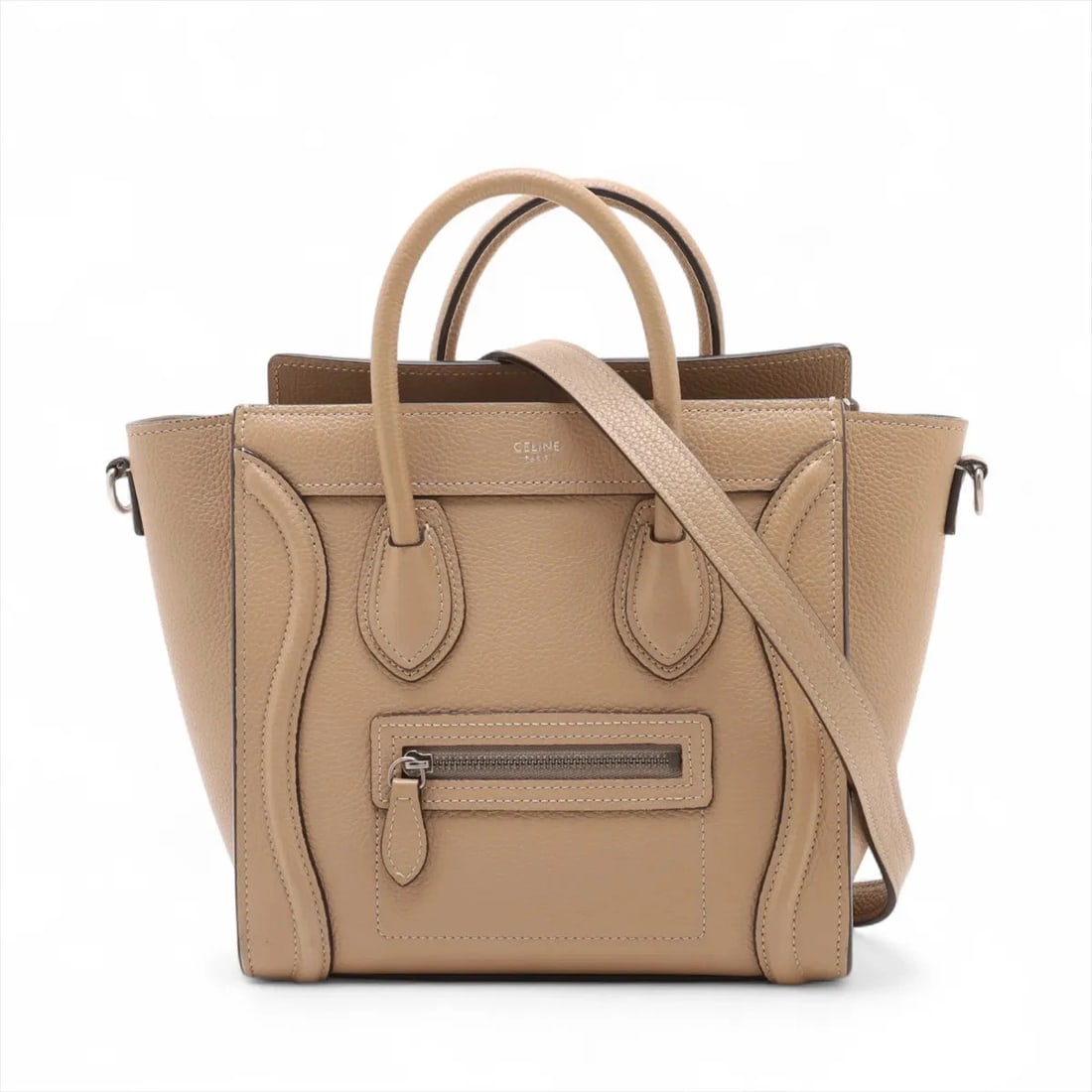 CELINE LUGGAGE NANO SHOPPER LEATHER 2 WAY HANDBAG (1 of 10)