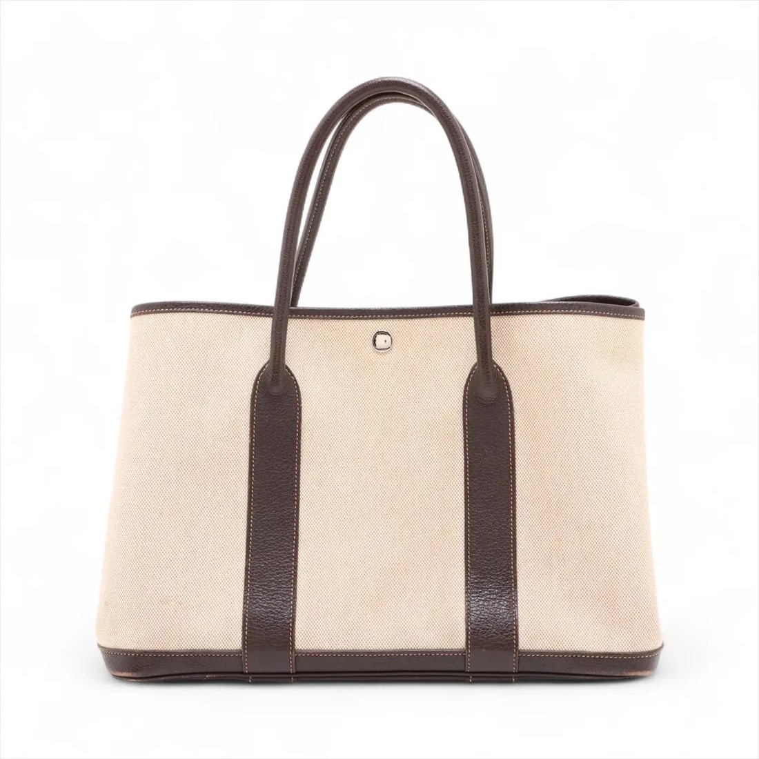 HERMÈS GARDEN PARTY 36 PM BUFFLE X TWIRL ASH BROWN: Hermès garden party 36 PM buffle x twirl ash Brown Brand: Hermès Type: Tote bag Material: Buffle Color: Brown Size: Height:9.6inch Length:14.0inch Depth:6.7inch Handle height:5.7inch Accessorie
