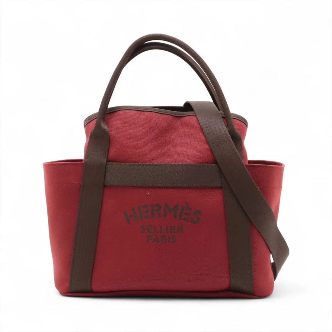 HERMÈS SAC DE PANSAGE GROOM CANVAS BORDEAUX SILVER: Hermès Sac de pansage Groom canvas Bordeaux Silver Brand: Hermès Type: Tote bag Material: canvas Color: Bordeaux Size: Height:13.4inch Length:15.0inch Depth:6.3inch Handle height:4.5inch Shoulde