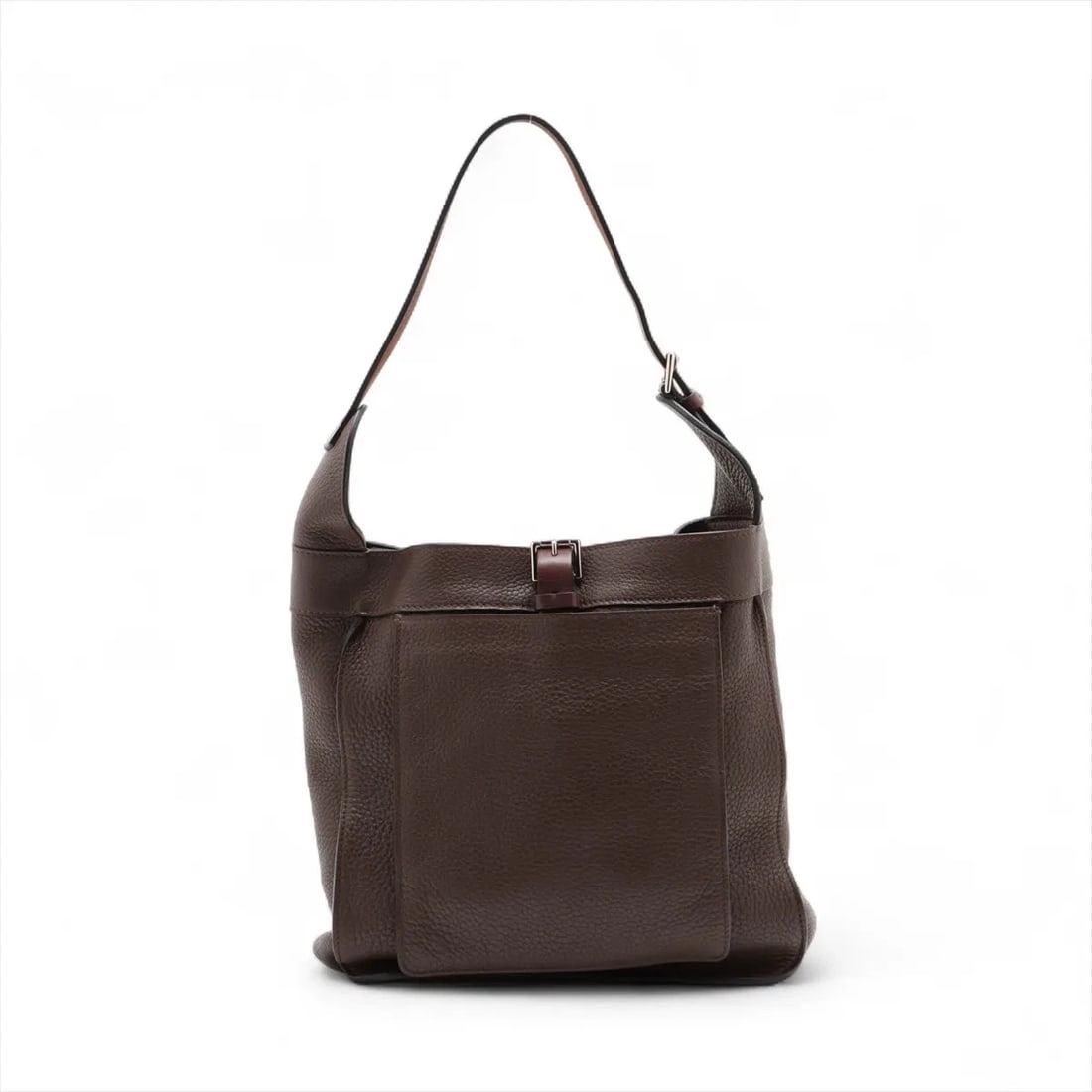 HERMÈS MARWARI PM TAURILLON CLEMENCE CHOCOLAT SILVER (1 of 6)