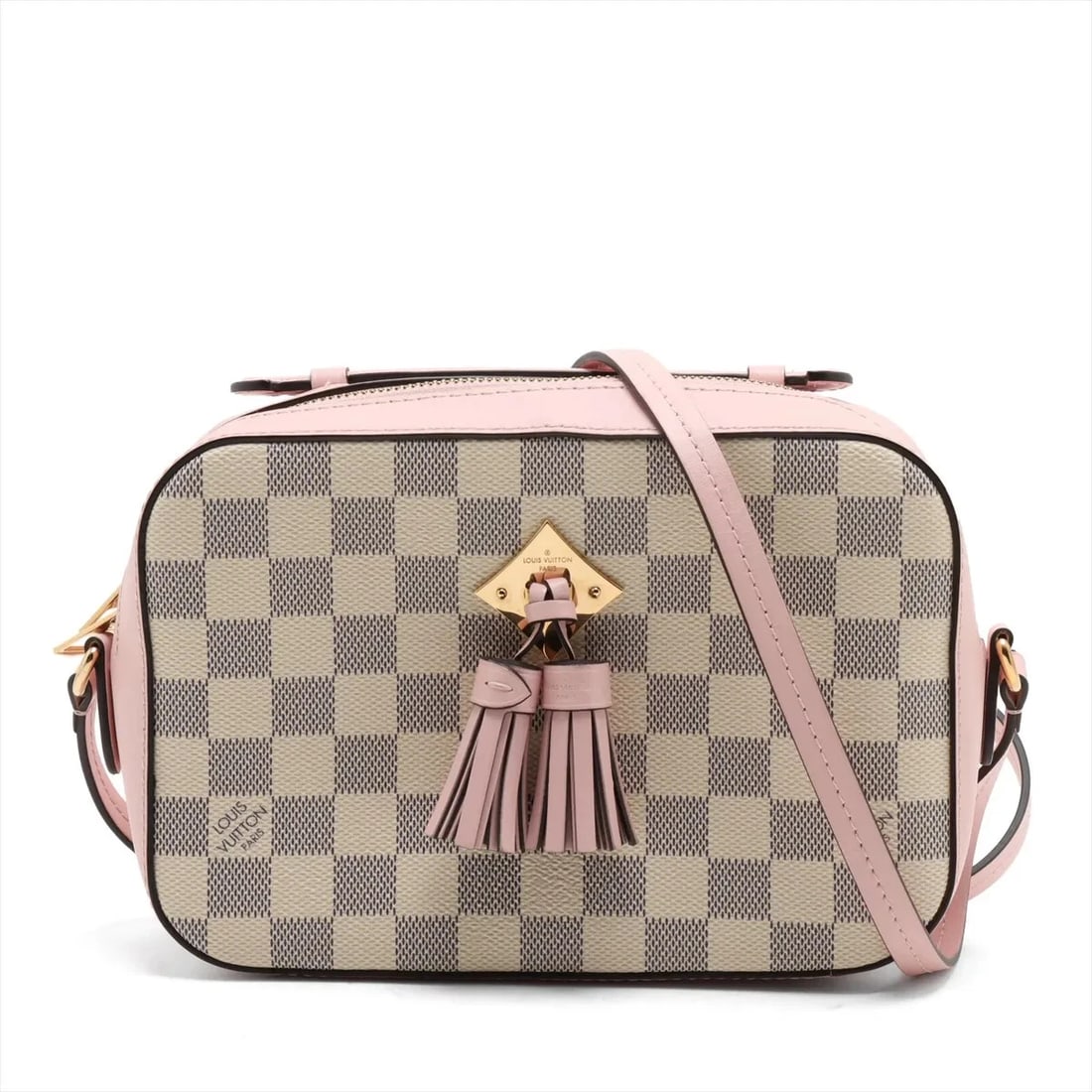 LOUIS VUITTON DAMIER AZURE SAINTONGE WHITE: Louis Vuitton Damier Azure Saintonge White Brand: Louis Vuitton Type: Shoulder bag Material: None Color: White Size: Height:5.9inch Length:8.7inch Depth:2.8inch Handle height:1.0inch Shoulder heig