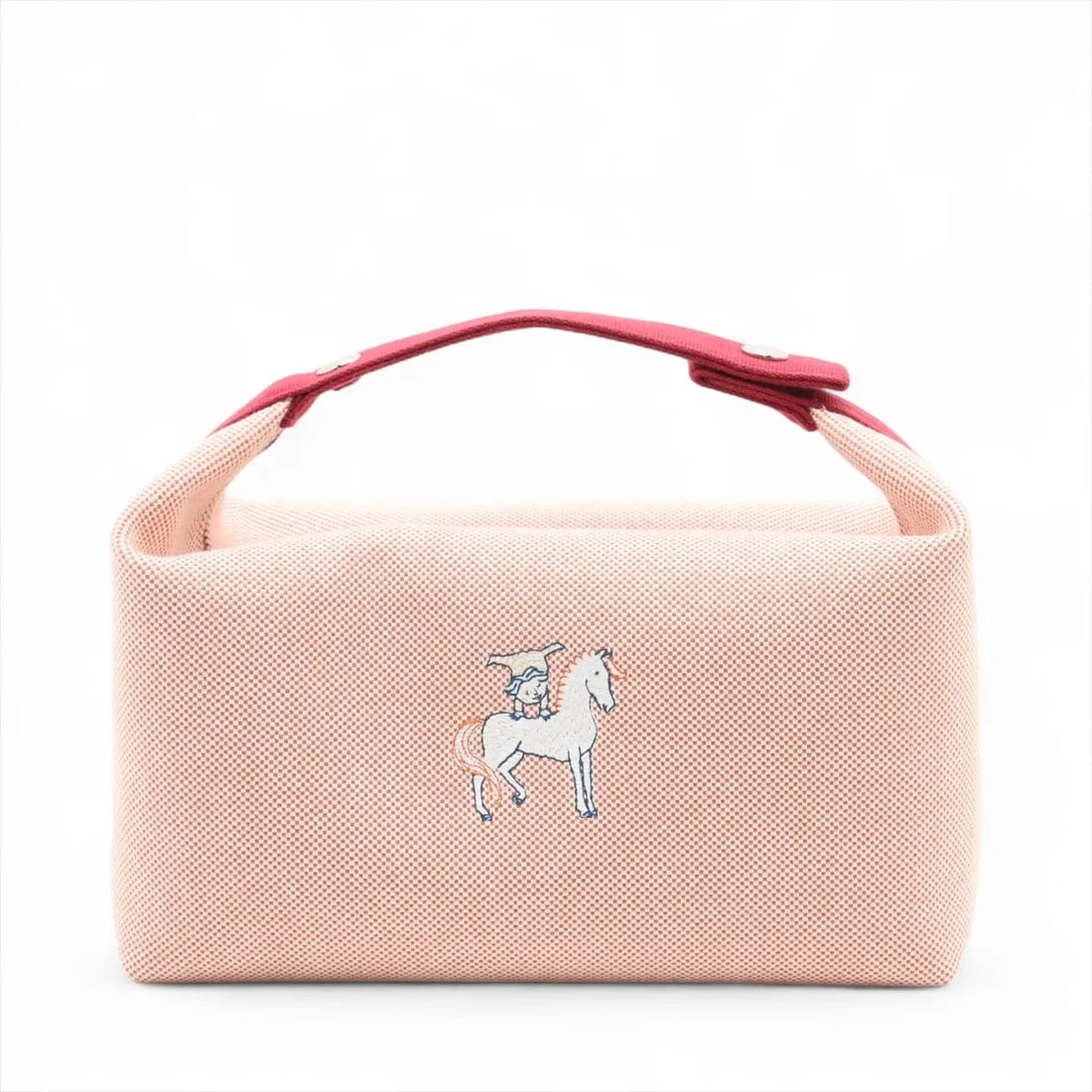 HERMÈS BRID A BLACK GM CANVAS RED SILVER (1 of 6)