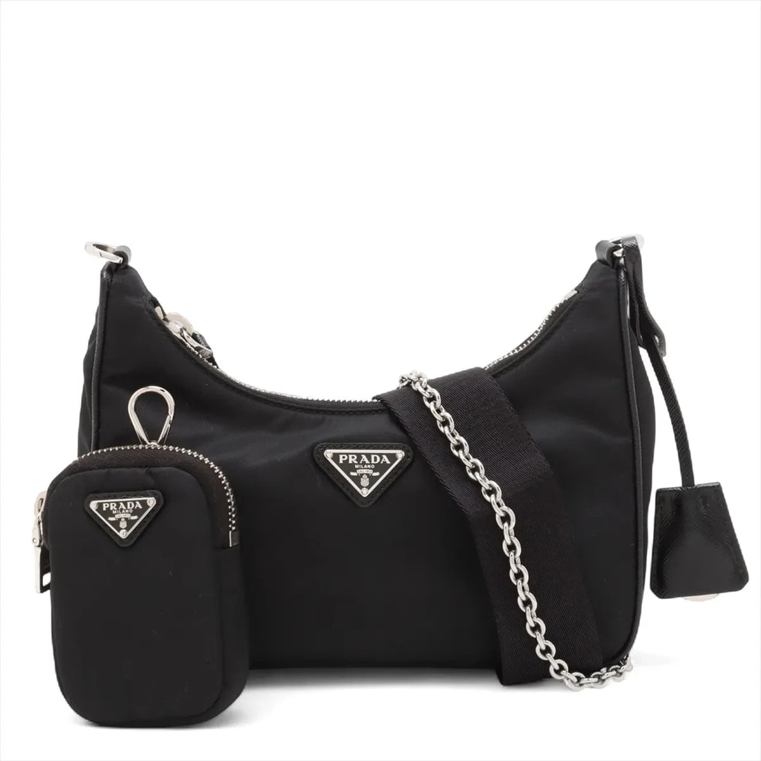 PRADA TESSUTO NYLON X LEATHER 2 WAY SHOULDER BAG (1 of 5)