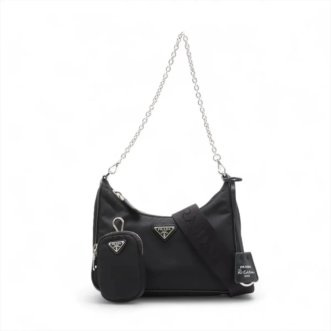 PRADA TESSUTO NYLON X LEATHER 2 WAY SHOULDER BAG (1 of 9)