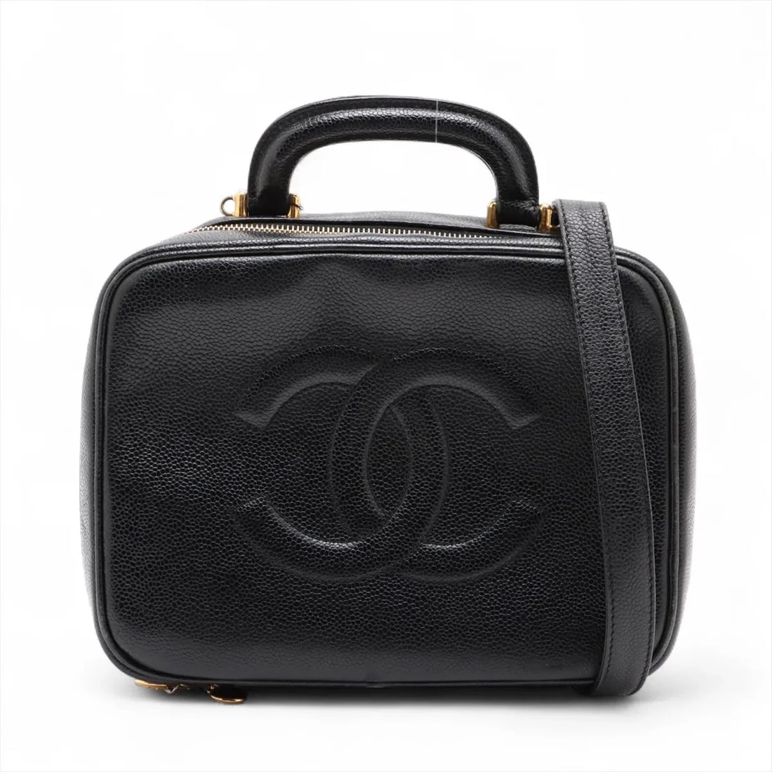 CHANEL COCO MARK CAVIAR SKIN 2 WAY HANDBAG (1 of 6)