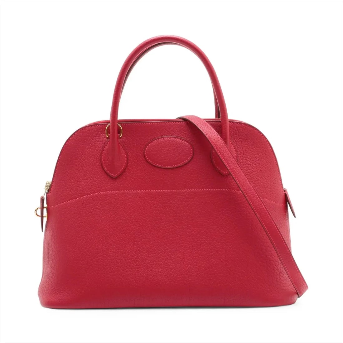 HERMÈS BOLIDE 31 FJORD ROUGE VIF GOLD METAL: Hermès Bolide 31 Fjord Rouge vif Gold Metal Brand: Hermès Type: Hand bag Material: Fjord Color: Rouge vif Size: Height:9.3inch Length:12.4inch Depth:4.9inch Handle height:3.9inch Shoulder height