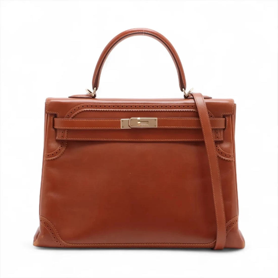 HERMÈS KELLY GILLIES 35 VEAU TADELAKT FAUVE GOLD (1 of 7)