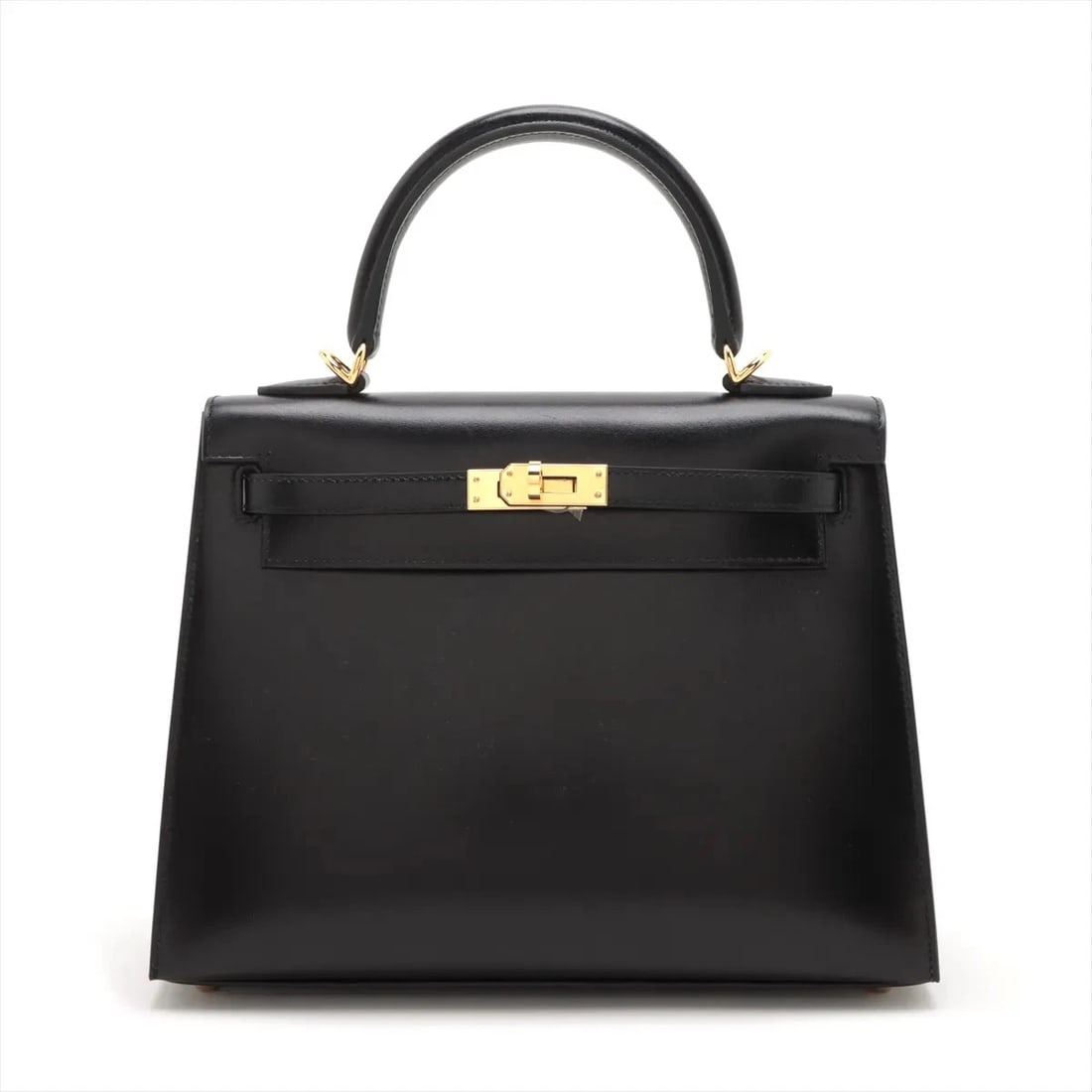 HERMÈS KELLY 25 SERIE VEAU TADELAKT BLACK GOLD (1 of 6)
