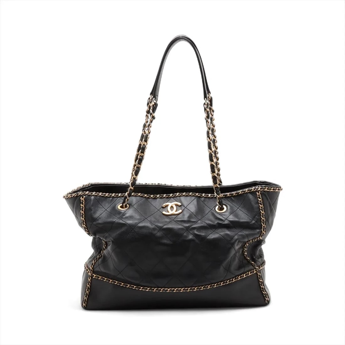 CHANEL MATELASSE LEATHER CHAIN TOTE BAG (1 of 8)