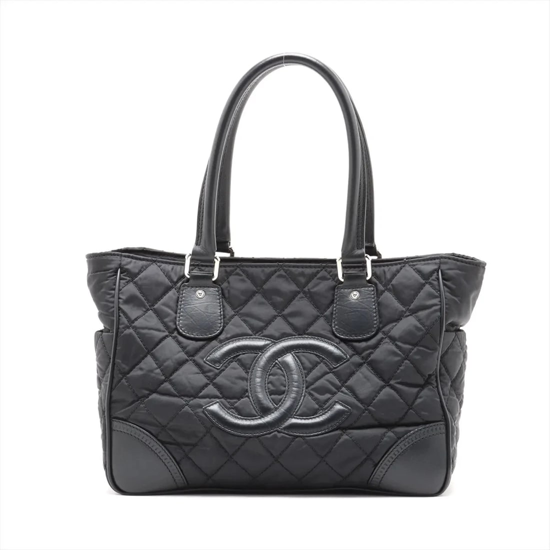 CHANEL PARIS NEW YORK LINE NYLON X LEATHER TOTE BAG (1 of 8)