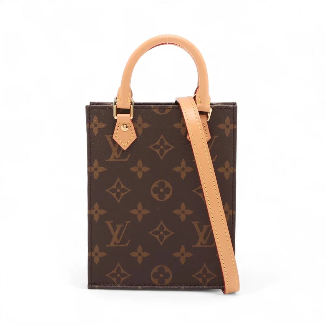 LOUIS VUITTON MONOGRAM PETIT SAC PRAT BROWN: Louis Vuitton Monogram Petit Sac Prat Brown Brand: Louis Vuitton Type: Hand bag Material: None Color: Brown Size: Height:6.9inch Length:5.5inch Depth:2.0inch Handle height:2.2inch Shoulder height: