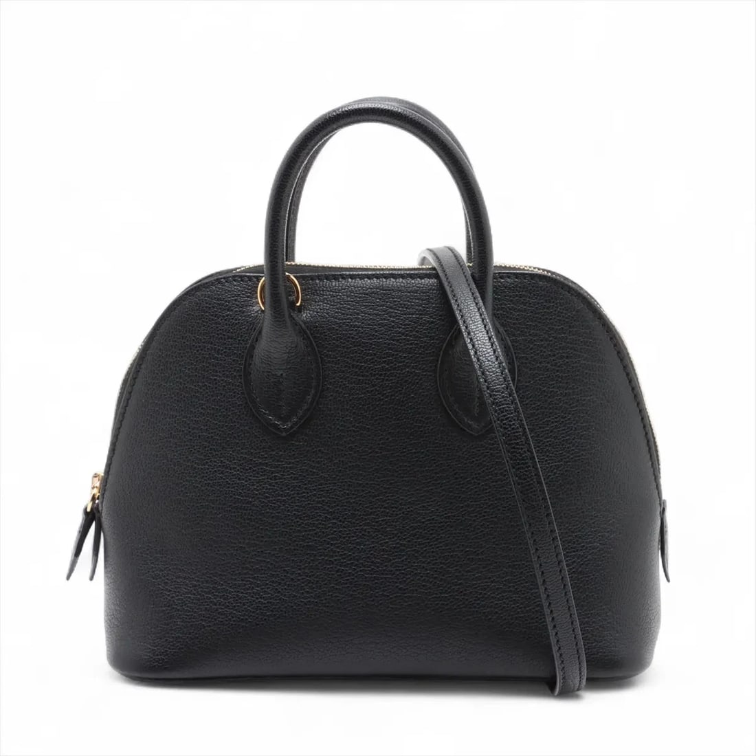 HERMÈS BOLIDE MINI 18 CHÈVRE MYSORE BLACK GOLD (1 of 5)