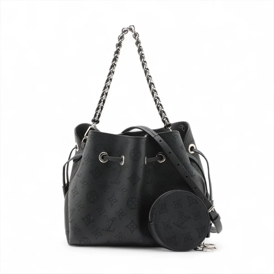 LOUIS VUITTON MAHINA BELLA BLACK: Louis Vuitton Mahina Bella Black Brand: Louis Vuitton Type: Shoulder bag Material: None Color: Black Size: Height:7.7inch Length:8.9inch Depth:5.5inch Handle height:7.3inch Shoulder