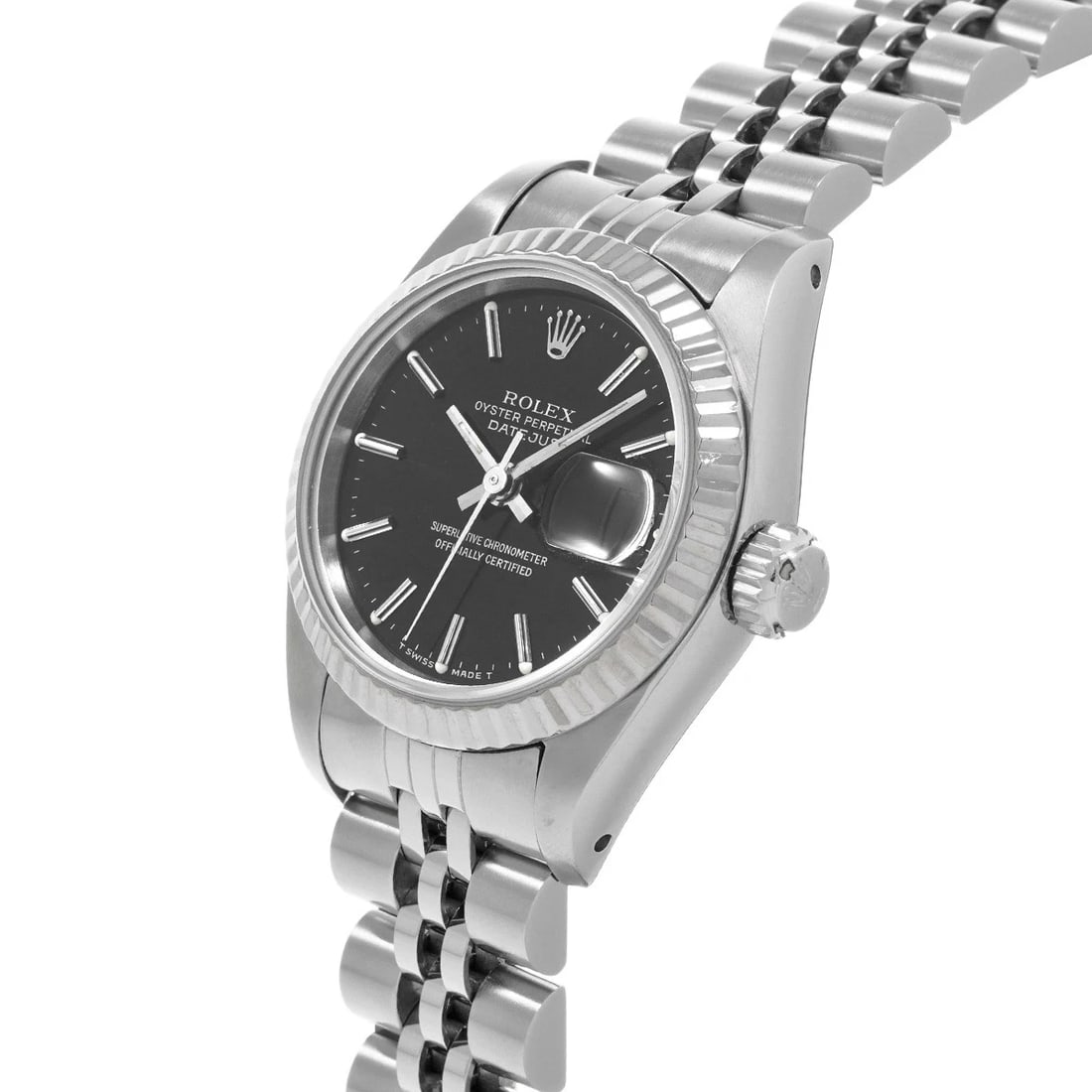 ROLEX DATEJUST BLACK WATCH - 2