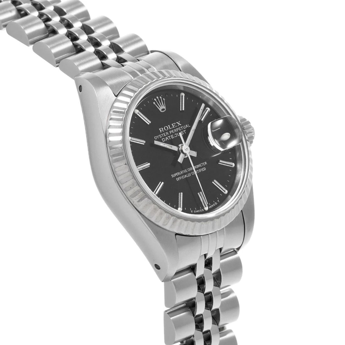 ROLEX DATEJUST BLACK WATCH - 3