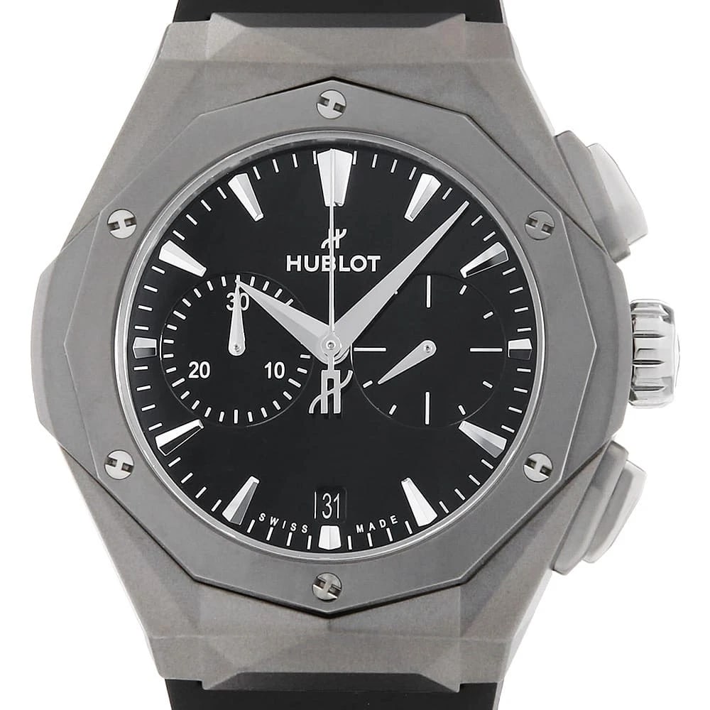 HUBLOT CLASSIC FUSION CHRONOGRAPH ORLINSKI TITANIUM WATCH: HUBLOT Classic Fusion Chronograph Orlinski TitaniumWatch Brand: HUBLOT Type: Wrist watch Material: Band Material rubber, Case Material Titanium Color: Dial Color Black Size: Band Size None,