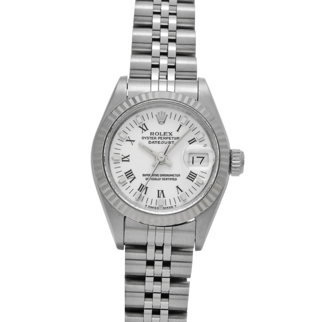 ROLEX DATEJUST WHITE WATCH (1 of 4)