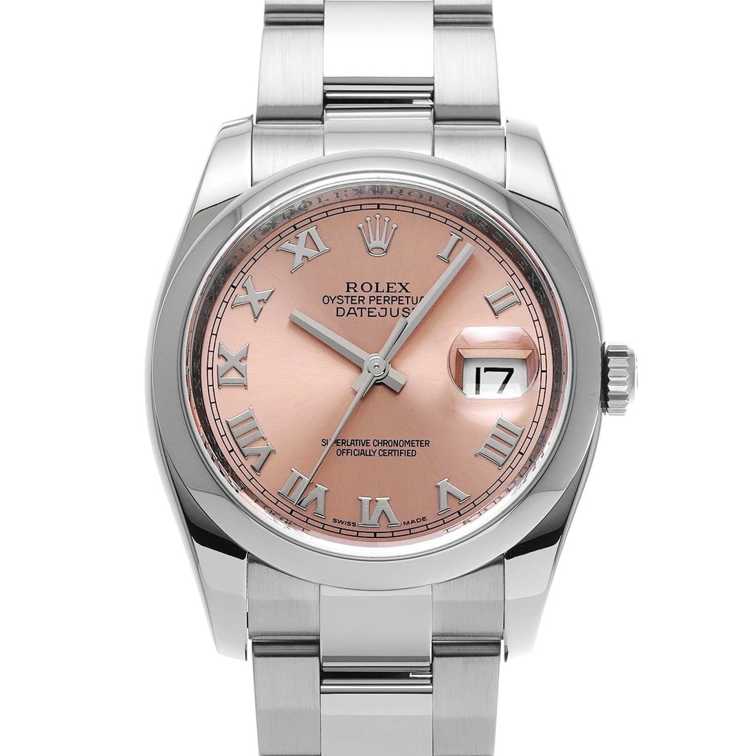 ROLEX DATEJUST PINK WATCH: ROLEX Datejust pink WATCH Brand: ROLEX Type: Wristwatch Material: Band Material Stainless steel, Case Material Stainless steel Color: Dial Color pink Size: Case H/about 36mm W/about 36mm
