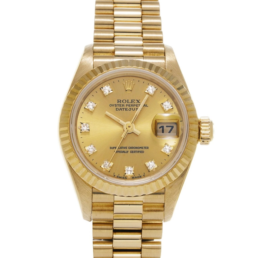 ROLEX DATEJUST CHAMPAGNEM DIAMOND WATCH (1 of 5)