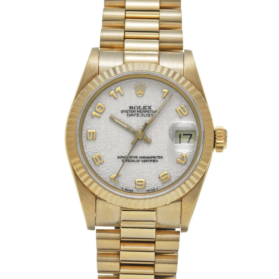 ROLEX DATEJUST WHITE WATCH (1 of 5)