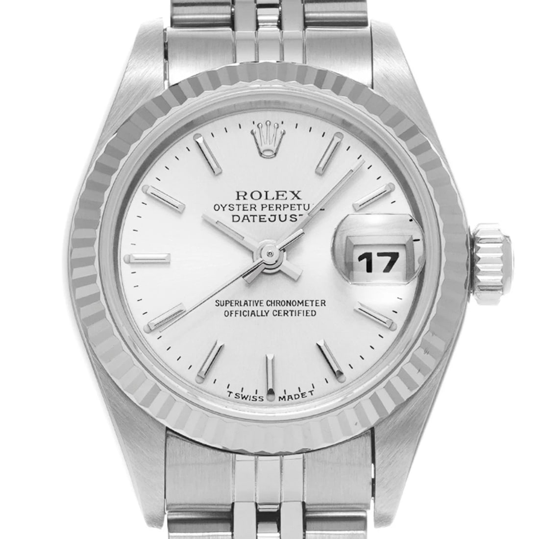 ROLEX DATEJUST SILVER WATCH - 4