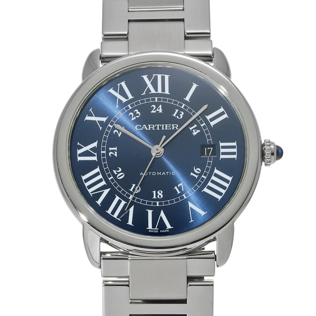 CARTIER RONDE SOLO BLUE WATCH (1 of 4)