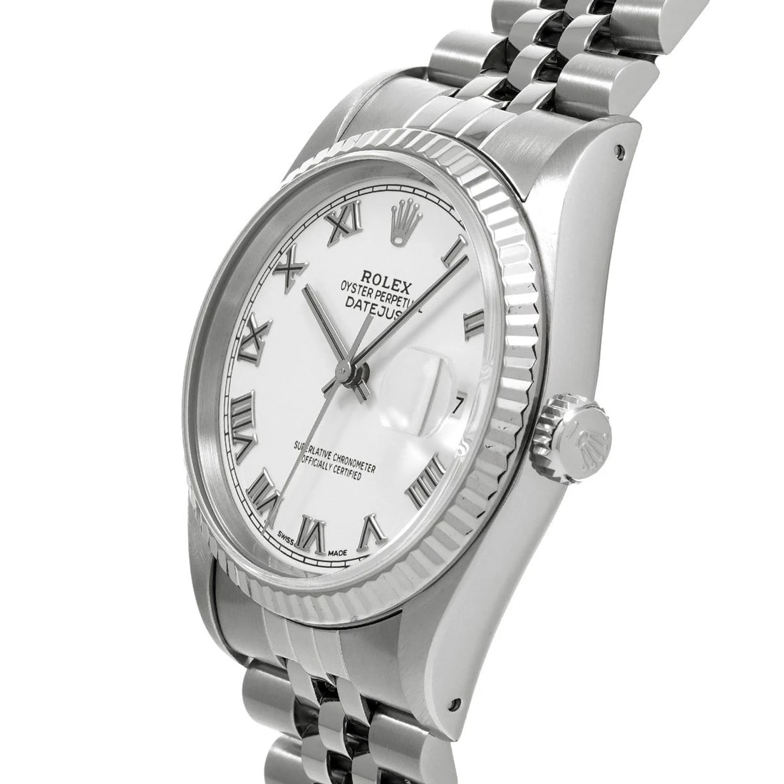 ROLEX DATEJUST WHITE WATCH - 2