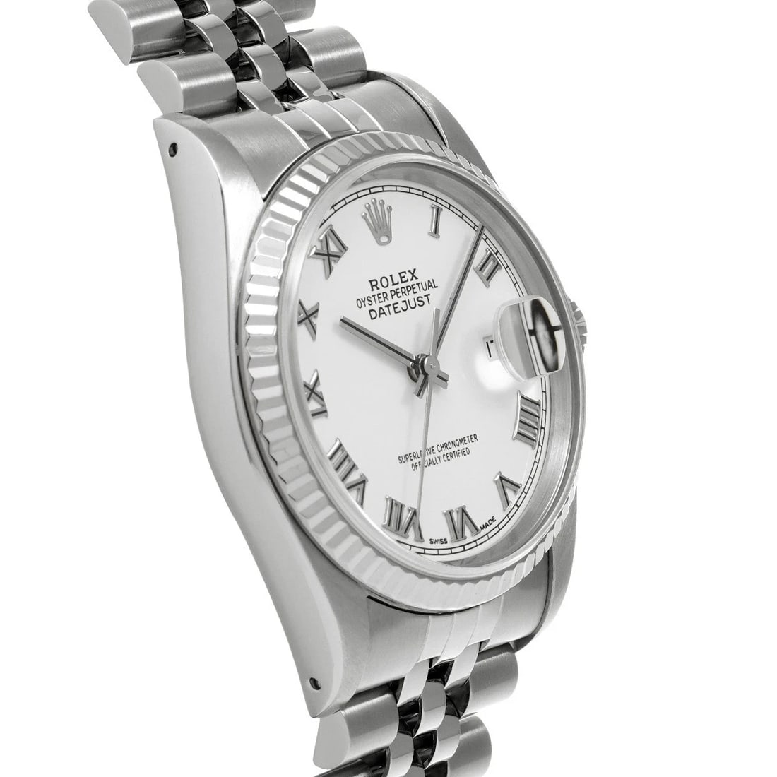 ROLEX DATEJUST WHITE WATCH - 3