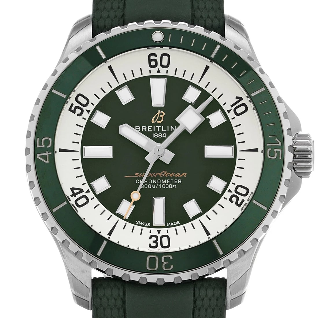 BREITLING SUPEROCEAN GREEN WATCH - 4