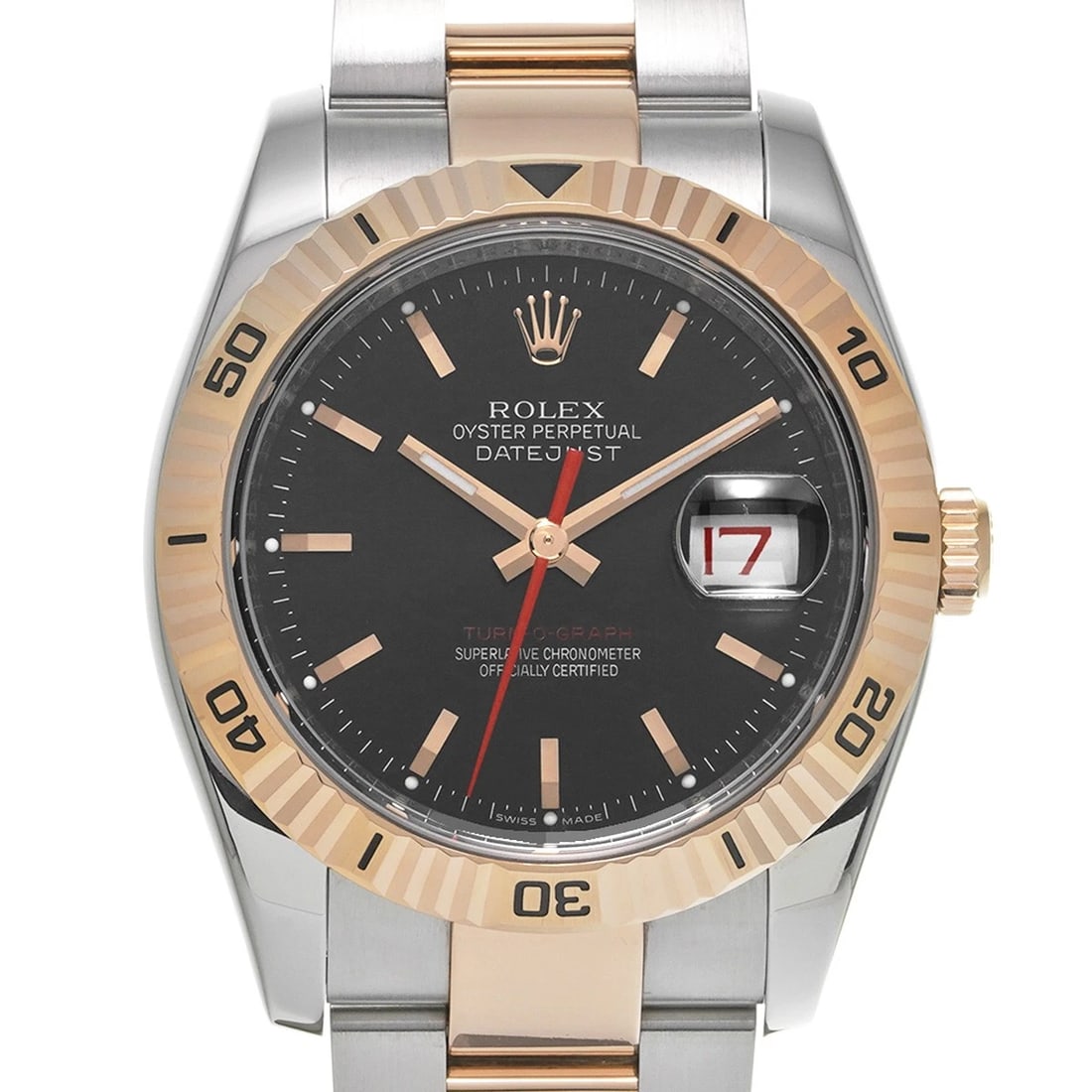 ROLEX DATEJUST BLACK WATCH - 5